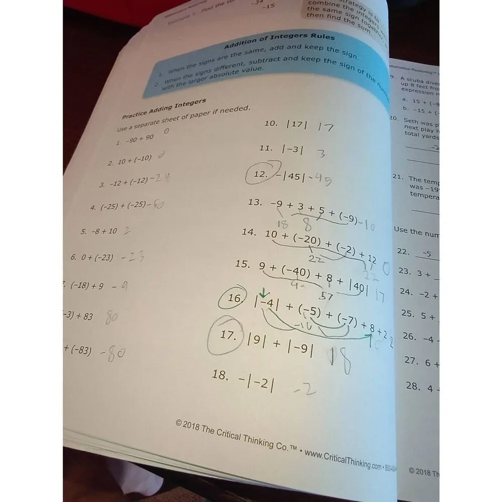 Understanding Pre-Algebra Workbook Middle School Mathematics (Grades 6-8)